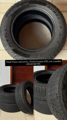 Pneus Pirelli seminovos Aro 15 Original