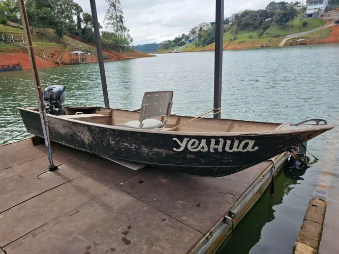 Bote / Barco de alumínio 4,50 - Motor HIDEA 15HP em estado de zero