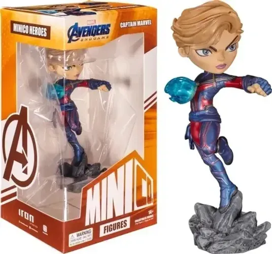 estátua captain marvel minico iron studios