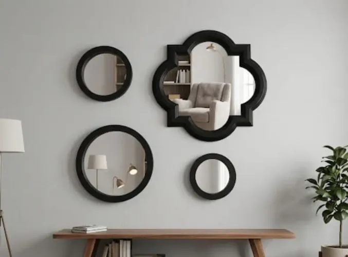 KIT COM QUATRO ESPELHOS DECORATIVOS