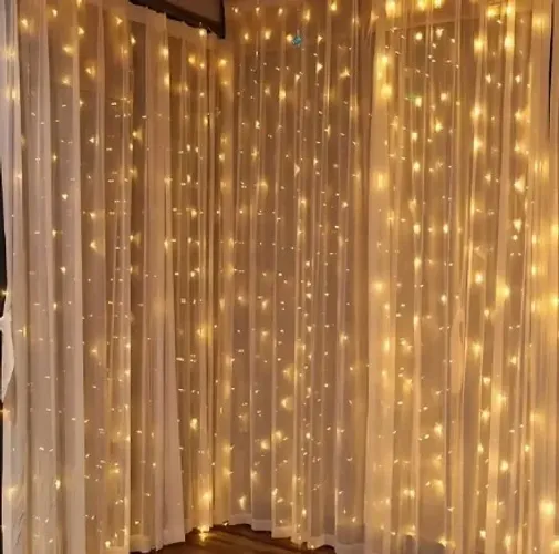 Novo - Cortina Luzes Led Casamento Natal 4mx3m 900l Branco Quente