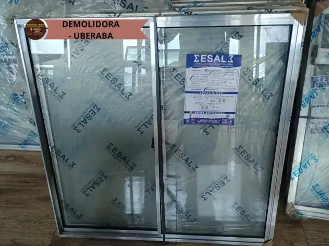 Janela de aluminio nova 1.00 x 1.00