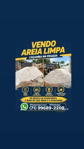 Vendo Areia Limpa Caçamba