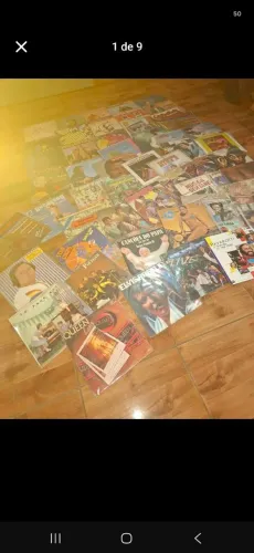Lote com 54 Discos de Vinil (LPs)