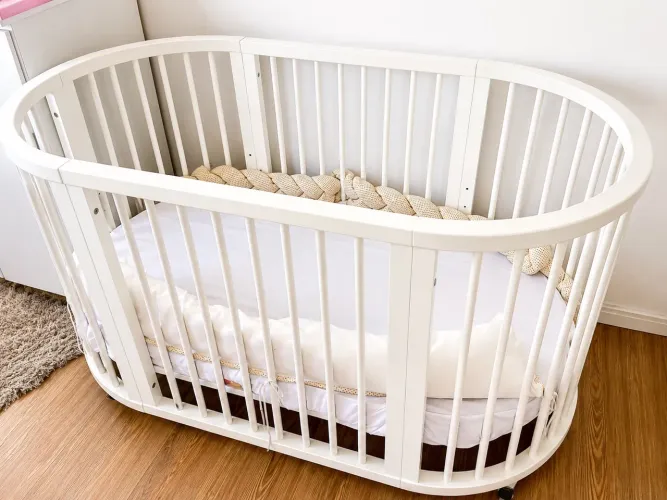 Berço Evolutivo 3 em 1 Branco Premium + 2 Colchões - Excelente Estado
