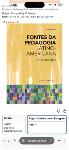 Livro: Fontes da Pedagogia