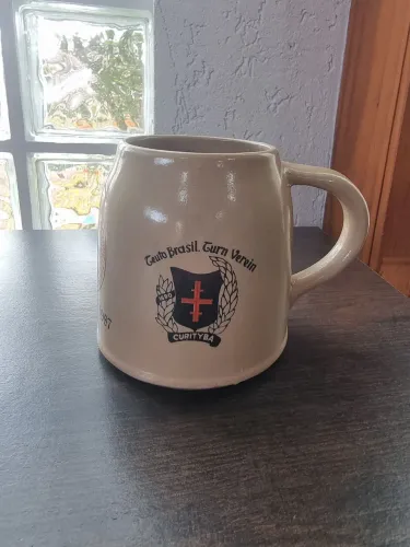 Par de Canecas Antigas 2ª Oktoberfest 1987 Escola Suíça Curitiba