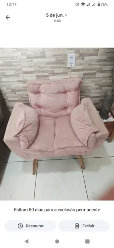 Poltrona Suede R$100