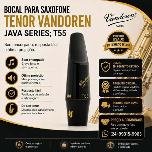 Boquilha Sax Tenor Vandorem T55 Java