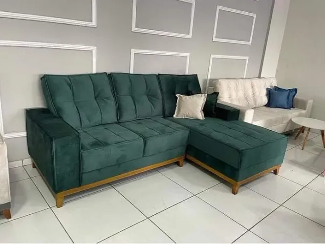 Sofá sheyse com base de madeira/ fábrica sob medida