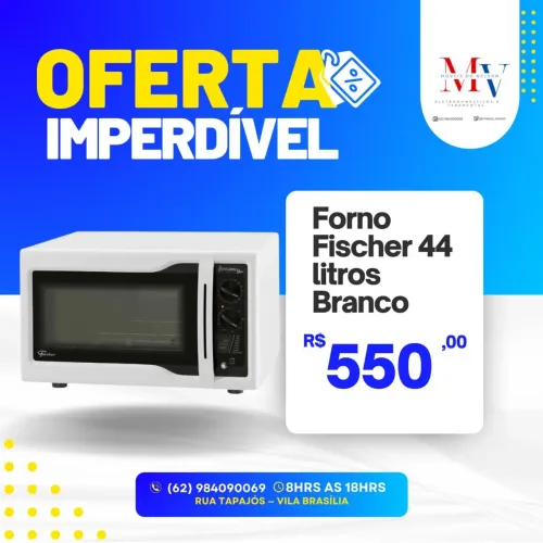 Forno Fischer 44litros branco 