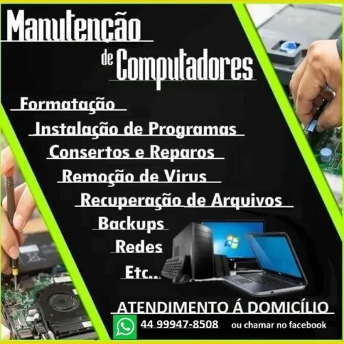 Manutenção de computadores e notebook á domicílio