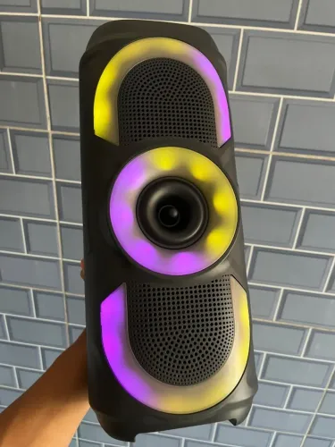 Caixa De Som Bluetooth Rgb 50w Portátil Usb Fm Tws Xdg-141