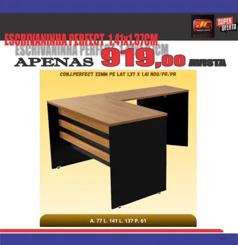 MESA DE ESCRITÓRIO EM L
