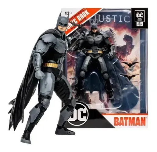 Boneco Batman Injustice 2 DC Direct Page Punchers + Quadrinho - Novo Lacrado