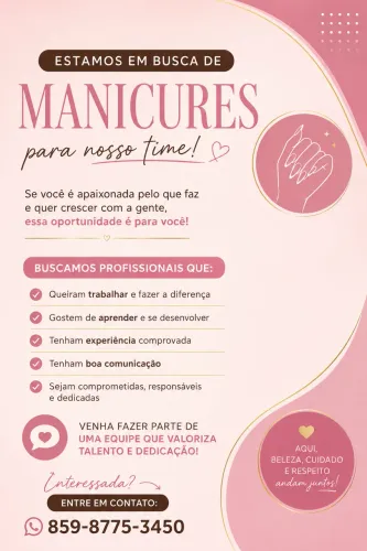 Vaga para manicure ?