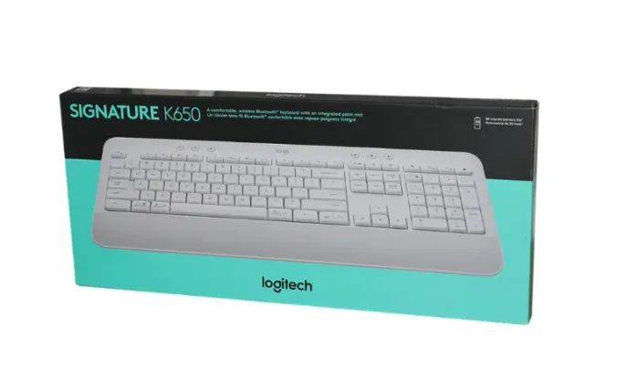 Teclado Sem Fio Logitech Signature K650, Bluetooth, USB, Com Apoio para as Mãos, US, Branc