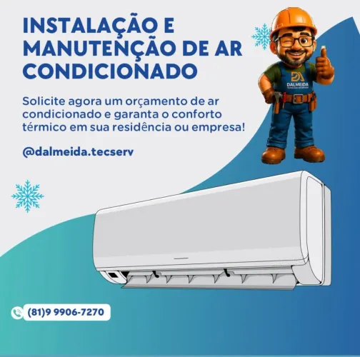 Instalação, manutenção (PMOC) e reparo em Ar condicionado