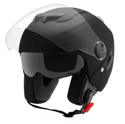 Capacete de Moto Pro Tork New Atomic Solid Branco Fosco,Tam 60,com Óculos,Produto Novo.