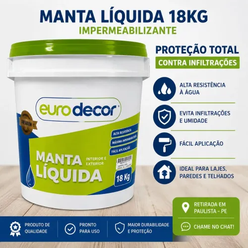 Manta Líquida Impermeabilizante 18kg | Proteção Contra Infiltrações