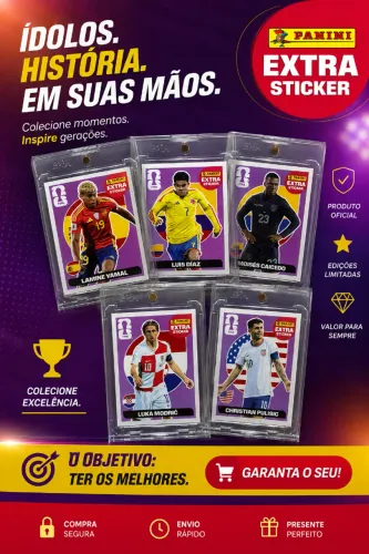 Kit 3 Legends Extra Sticker Bordo Copa 2026