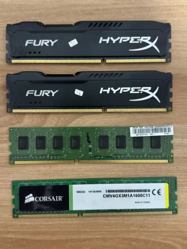3 Memorias 4GB DDR 3 1600 + 1 2GB 1333