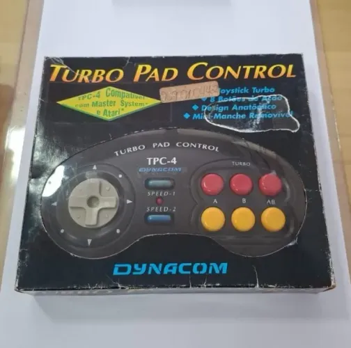 Controle  Joystick Dynacom Turbo Pad Control TCP-4 p/ Atari e Master System na Caixa 
