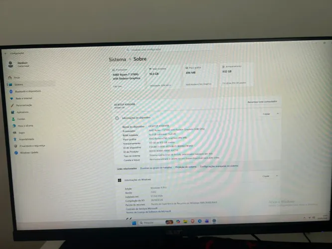SETUP GAMER COMPLETO - Ryzen 7 - Troco ou vendo