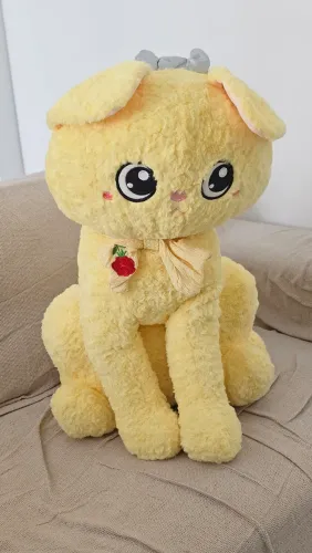 Gato de Pelúcia amarelo 50cm