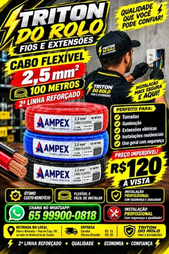 Fio 2.5 mm Flexível 100 Metros