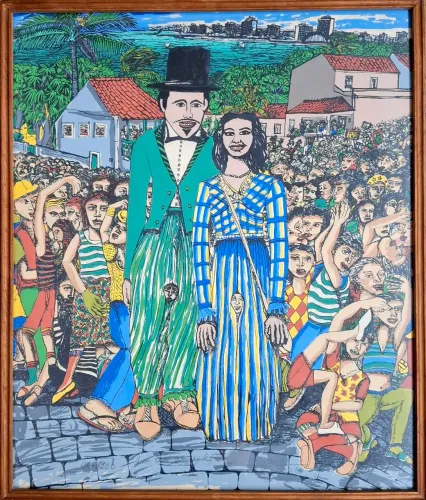 Quadro Serigrafia Tiago Amorim - OLINDA 1986 (67/100)