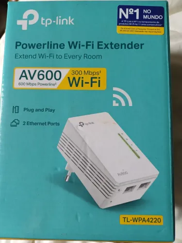 Powerline Repetidor de Sinal Pela Rede Elétrica Wi-Fi TP-Link TL-WPA4220 AV600
