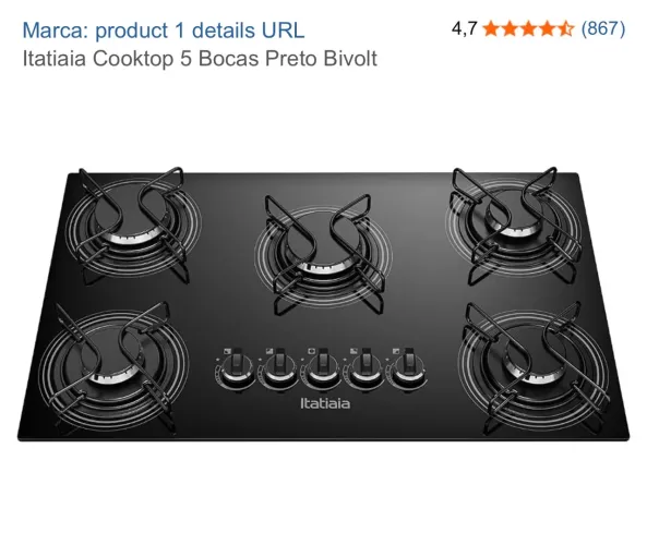 Fogão Cooktop 