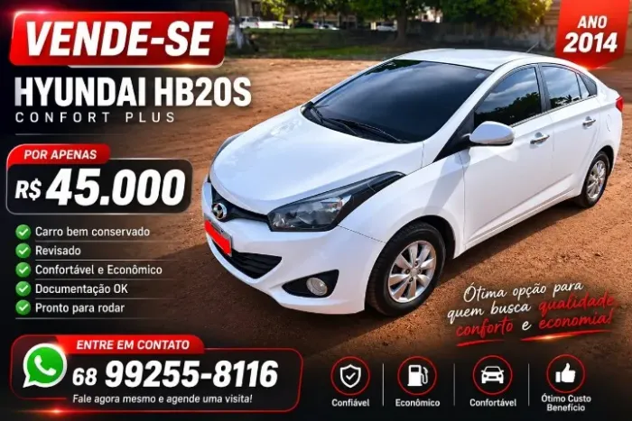 Hyundai HB20S C.plus/c.style1.0 Flex 12V Mec. 4P 2014