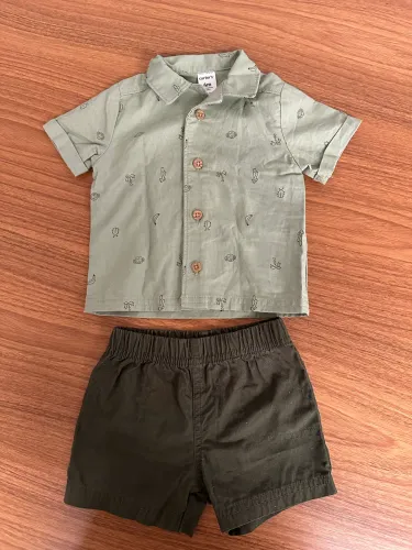 Conjunto Carters - Camisa e bermuda - 6meses - NUNCA usado - comprado nos EUA