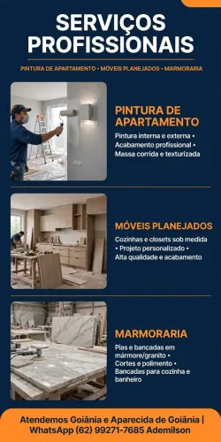 Preço serviços pinta-se apartamento móveis planejados e marmoraria