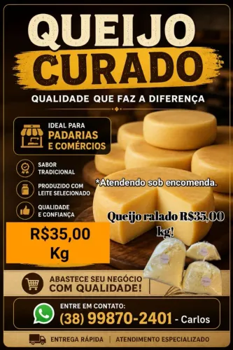 Queijo meia cura / peça e ralado