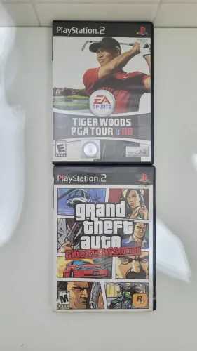 GTA liberty city e Tiger Woods game original ps2