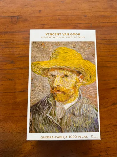 Quebra-Cabeça Van Gogh Autorretrato com Chapéu de Palha 1000 Peças