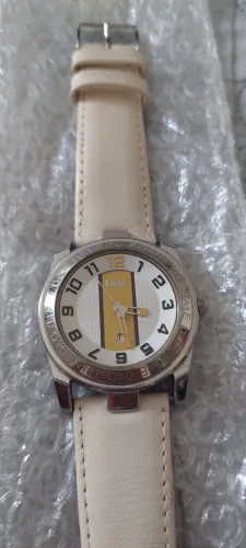 Relojo importado Dolce e Gabbana pulsera em couro branco