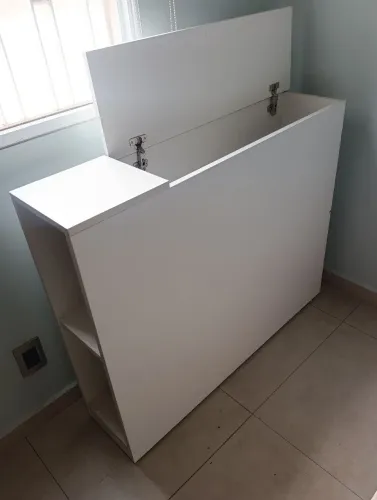 Baú + Prateleira + Aparador + Cabeceira de Cama Solteiro em MDF