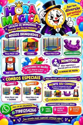 R$80,00. TEMOS PULA PULA, PISCINA DE BOLINHAS, BASQUETE