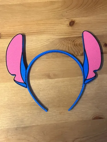 Tiara Orelha Stitch Fantasia Cosplay Carnaval Festa Infantil e Eventos