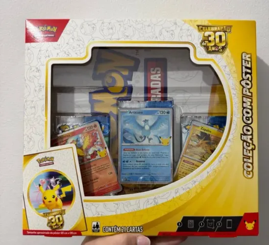 Box com Poster - Pokemon 30 anos
