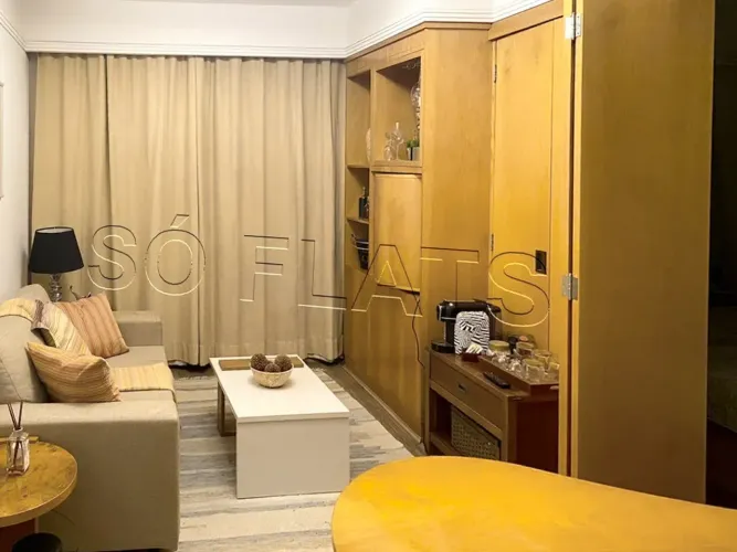 Flat mobiliado em Moema, entre o Parque Ibirapuera e o Shopping Ibirapuera