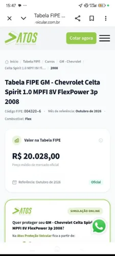 Chevrolet Celta Spirit 1.0 MPFI 8V Flexpower 3P 2008