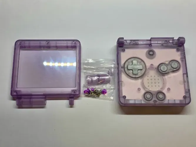 Carcaça Game Boy Advance GBA Roxo Escuro Translúcido