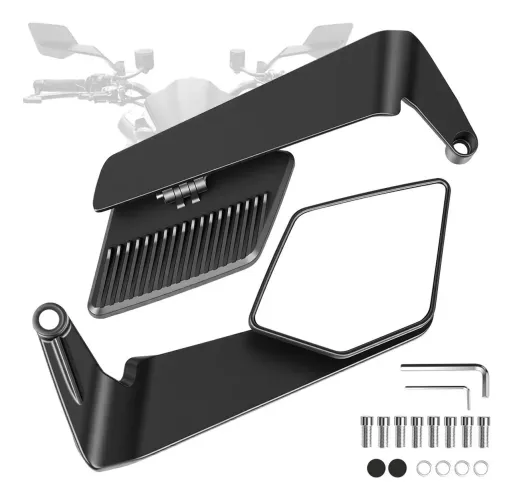 Espelho Retrovisor New Airfoil Asa De Vento Universal Todas