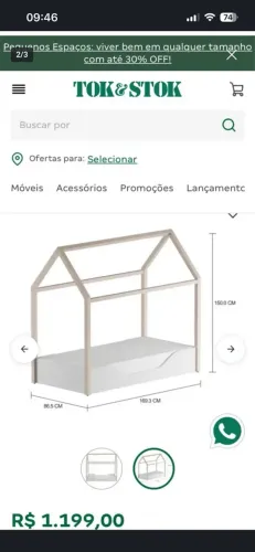 Cama casinha criança montessori - tok&stok