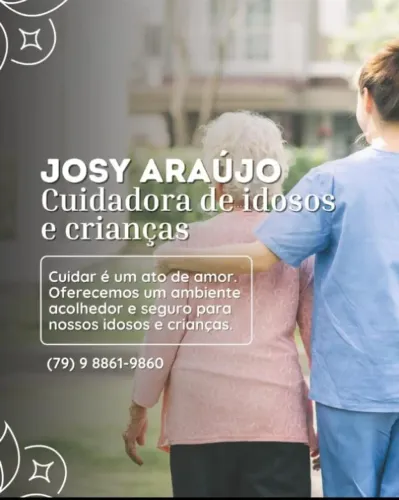Cuidadora de idosos e crianças 
